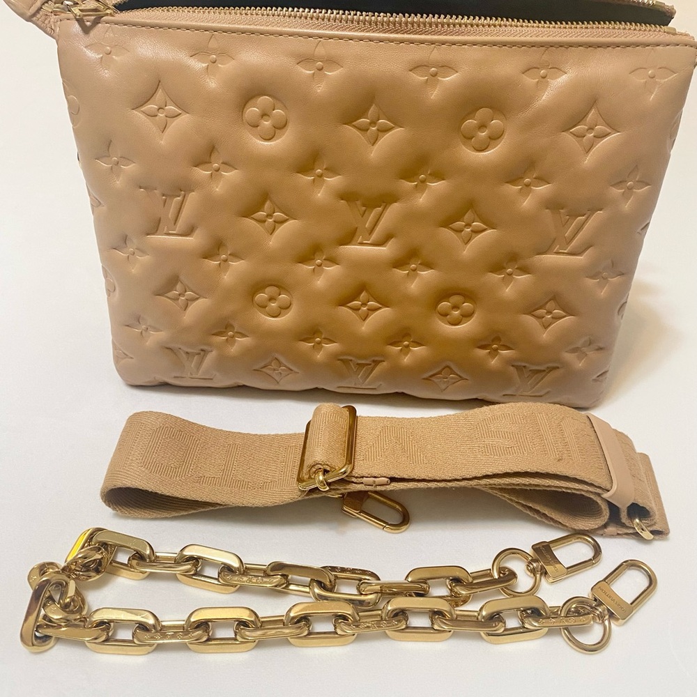 ✅💯Authentic Louis Vuitton Coussin PM Camel Crossbody and shoulder bag
